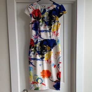 Betsey Johnson Colorful Abstract Midi Dress